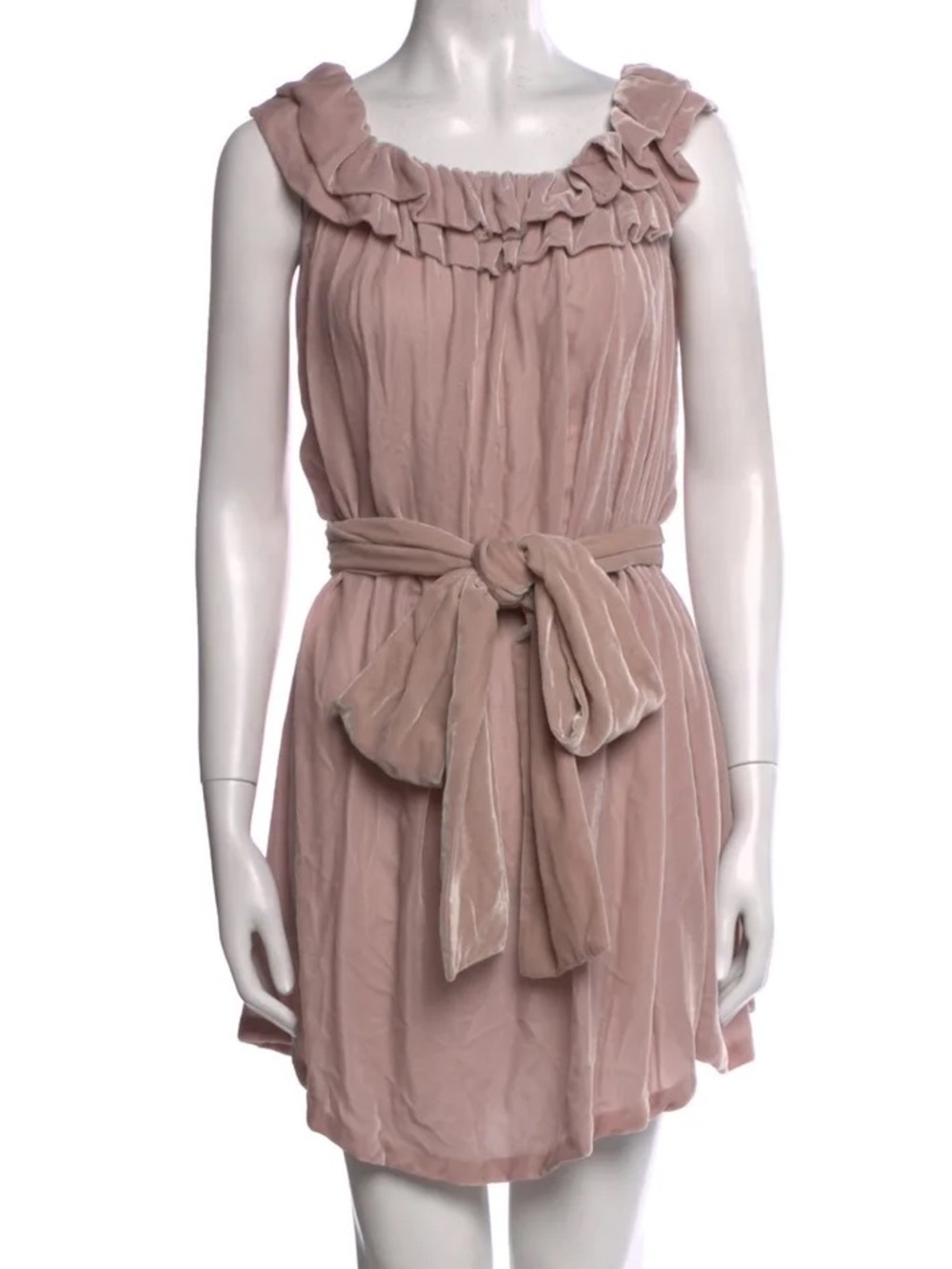 STELLA MCCARTNEY Women's Blush Pink Ruffled Belted Dress
